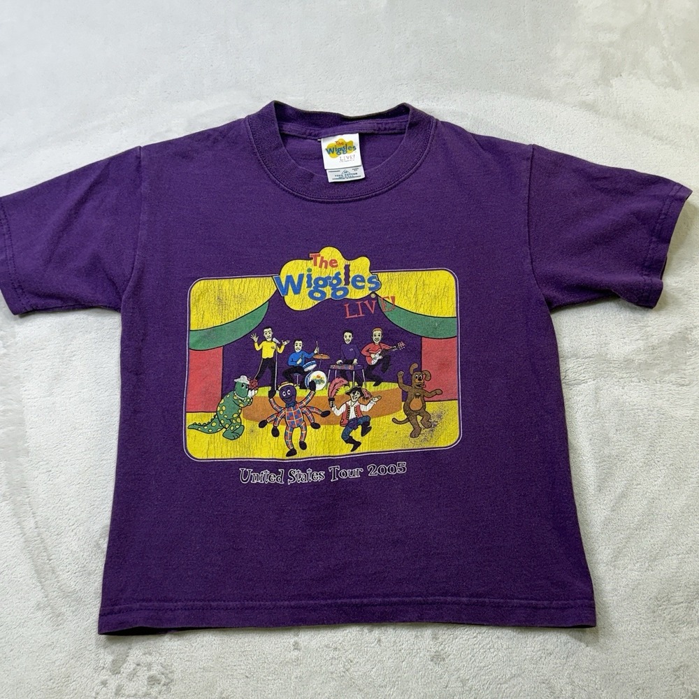 The Wiggles Vintage T-Shirt Size 2-4 Tour 2005 Unisex Kids